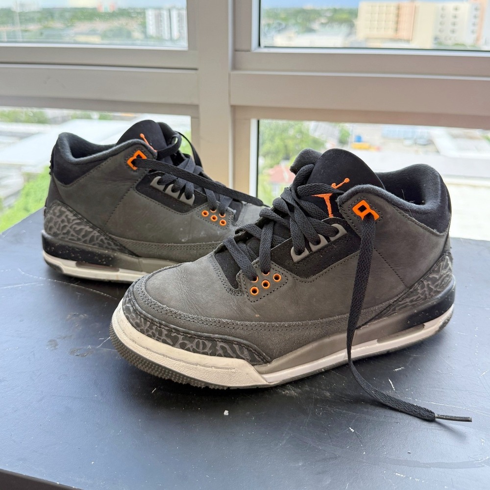 Jordan Grey Air Jordan 3 Retro Fear Pack Youth 6Y DM0967-080 Elephant Print